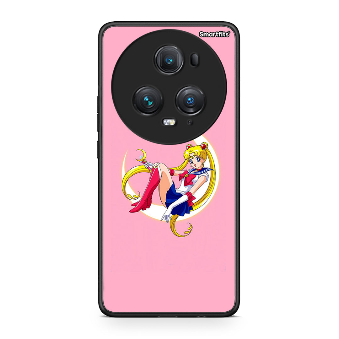 Honor Magic5 Pro Moon Girl θήκη από τη Smartfits με σχέδιο στο πίσω μέρος και μαύρο περίβλημα | Smartphone case with colorful back and black bezels by Smartfits