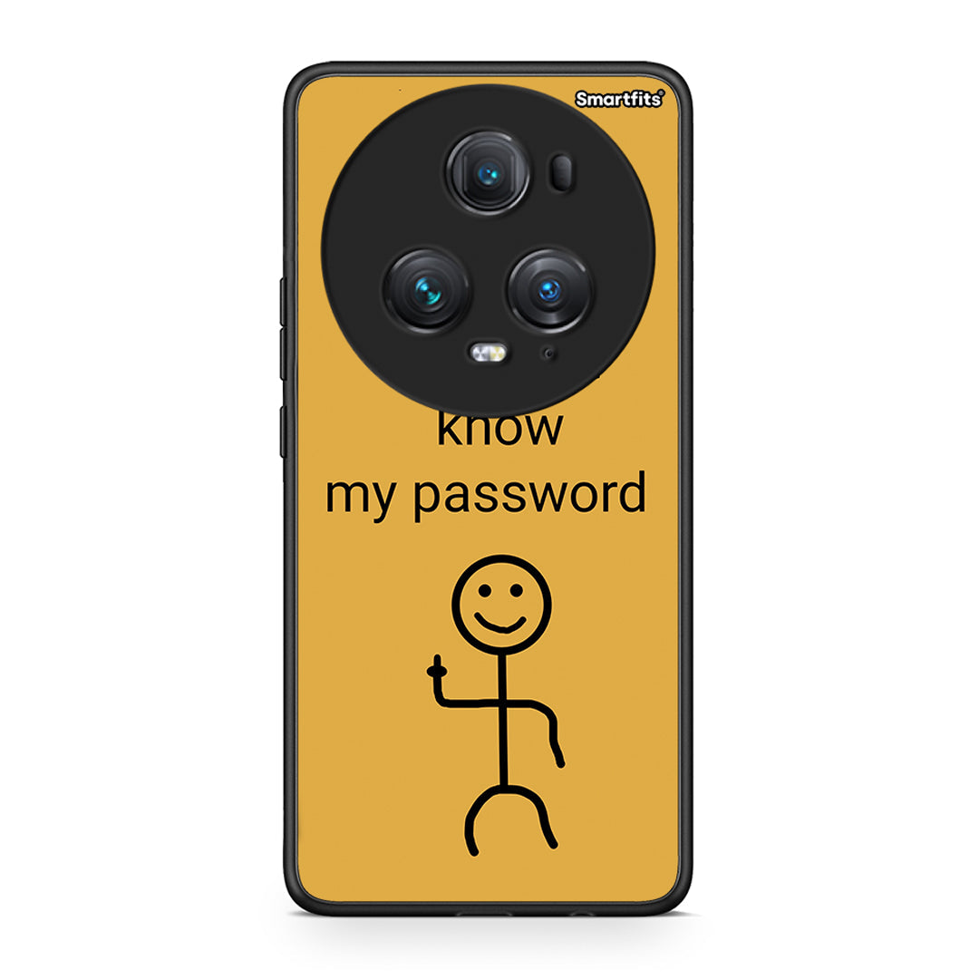 Honor Magic5 Pro My Password Θήκη από τη Smartfits με σχέδιο στο πίσω μέρος και μαύρο περίβλημα | Smartphone case with colorful back and black bezels by Smartfits