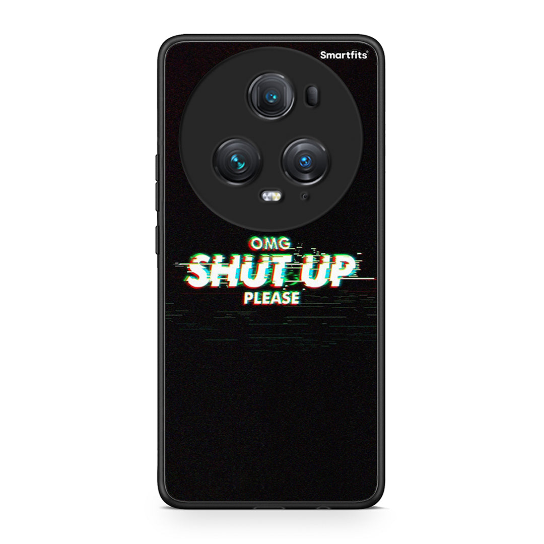 Honor Magic5 Pro OMG ShutUp θήκη από τη Smartfits με σχέδιο στο πίσω μέρος και μαύρο περίβλημα | Smartphone case with colorful back and black bezels by Smartfits