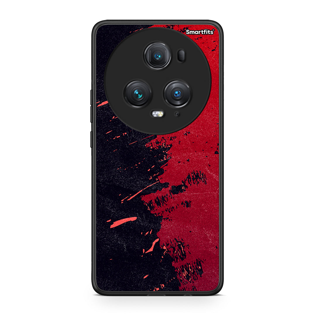 Honor Magic5 Pro Red Paint Θήκη Αγίου Βαλεντίνου από τη Smartfits με σχέδιο στο πίσω μέρος και μαύρο περίβλημα | Smartphone case with colorful back and black bezels by Smartfits
