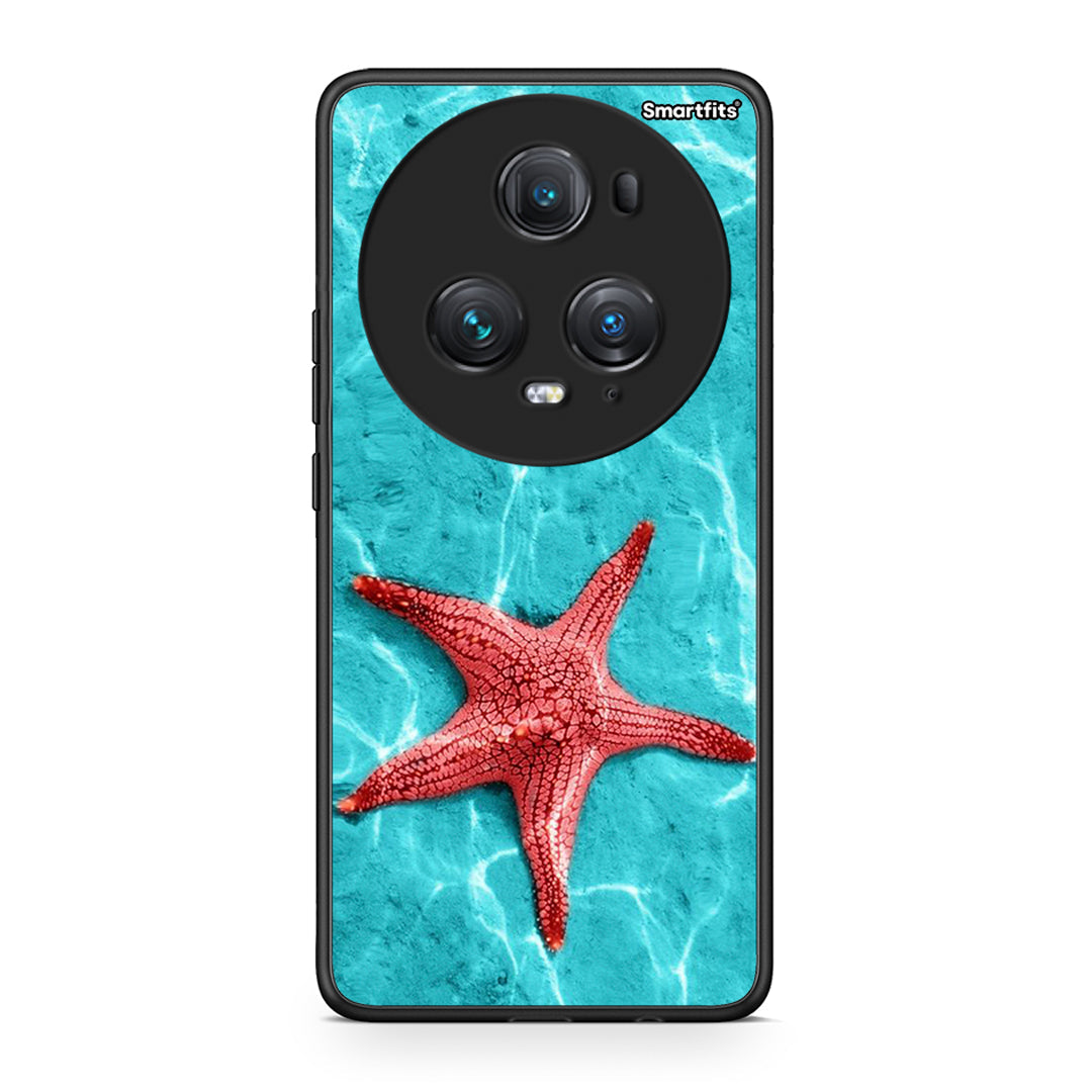 Honor Magic5 Pro Red Starfish Θήκη από τη Smartfits με σχέδιο στο πίσω μέρος και μαύρο περίβλημα | Smartphone case with colorful back and black bezels by Smartfits