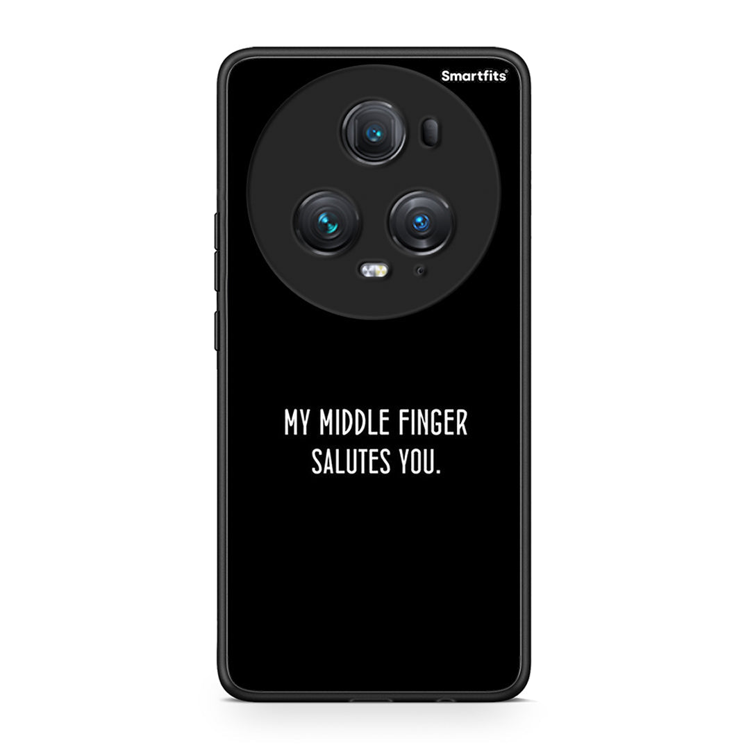 Honor Magic5 Pro Salute θήκη από τη Smartfits με σχέδιο στο πίσω μέρος και μαύρο περίβλημα | Smartphone case with colorful back and black bezels by Smartfits