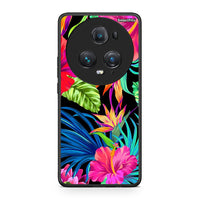 Thumbnail for Honor Magic5 Pro Tropical Flowers θήκη από τη Smartfits με σχέδιο στο πίσω μέρος και μαύρο περίβλημα | Smartphone case with colorful back and black bezels by Smartfits