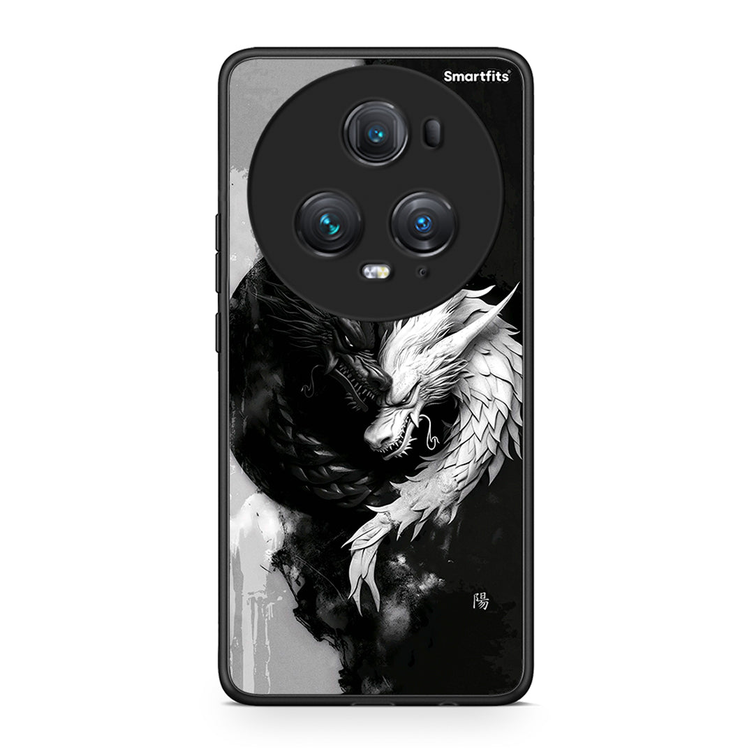 Honor Magic5 Pro Yin Yang Θήκη από τη Smartfits με σχέδιο στο πίσω μέρος και μαύρο περίβλημα | Smartphone case with colorful back and black bezels by Smartfits