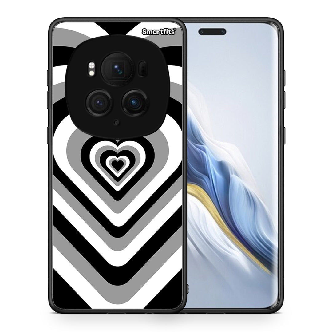 Θήκη Honor Magic6 Pro Black Hearts από τη Smartfits με σχέδιο στο πίσω μέρος και μαύρο περίβλημα | Honor Magic6 Pro Black Hearts case with colorful back and black bezels