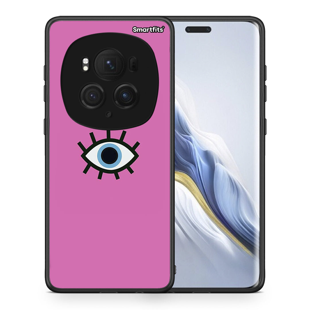 Θήκη Honor Magic6 Pro Blue Eye Pink από τη Smartfits με σχέδιο στο πίσω μέρος και μαύρο περίβλημα | Honor Magic6 Pro Blue Eye Pink case with colorful back and black bezels