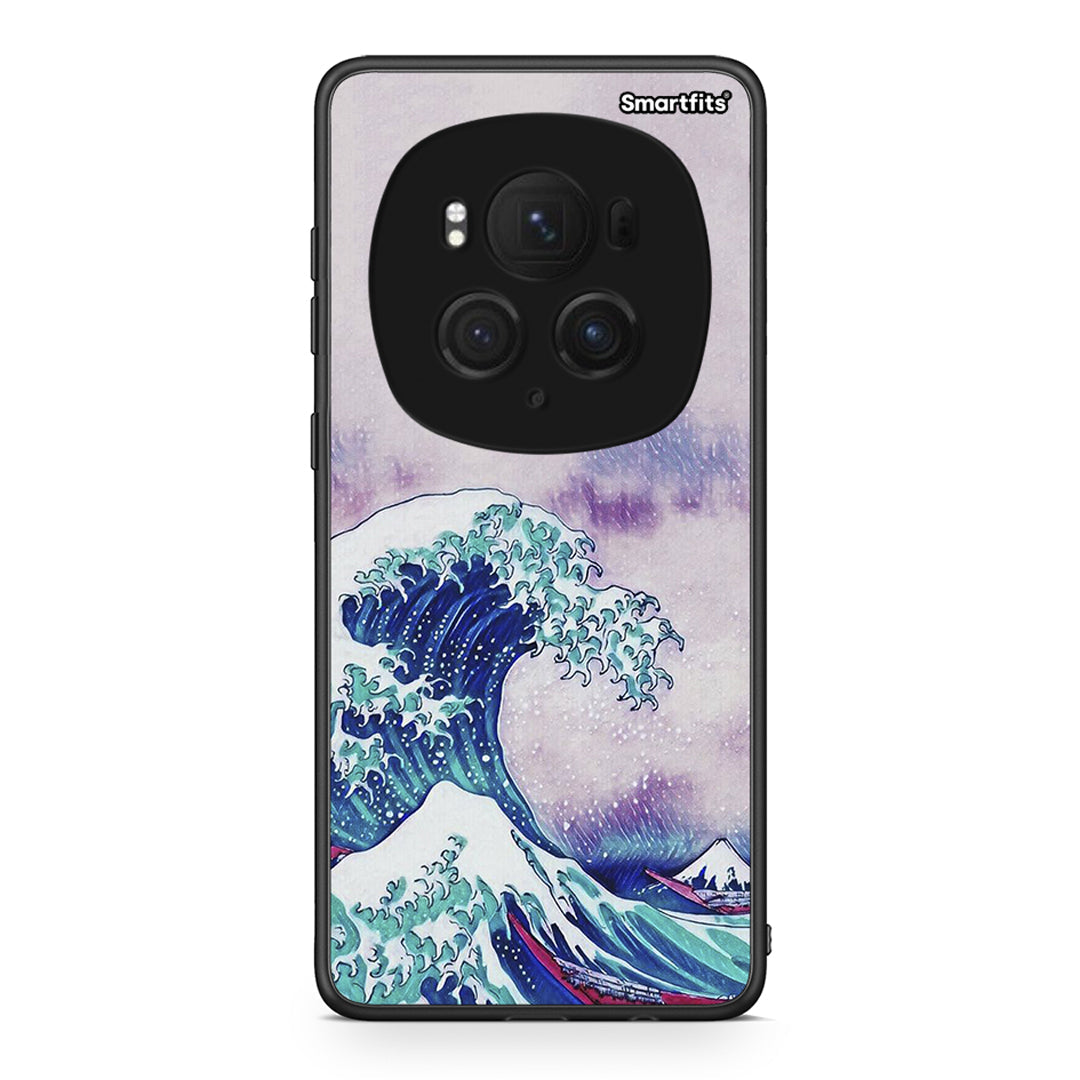 Honor Magic6 Pro Blue Waves θήκη από τη Smartfits με σχέδιο στο πίσω μέρος και μαύρο περίβλημα | Smartphone case with colorful back and black bezels by Smartfits