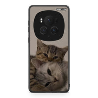 Thumbnail for Honor Magic6 Pro Cats In Love Θήκη από τη Smartfits με σχέδιο στο πίσω μέρος και μαύρο περίβλημα | Smartphone case with colorful back and black bezels by Smartfits