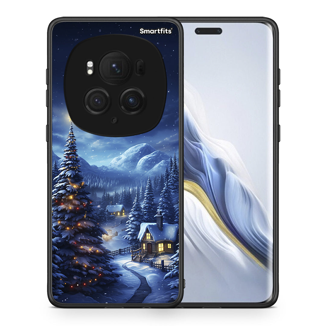 Θήκη Honor Magic6 Pro Christmas Scenery από τη Smartfits με σχέδιο στο πίσω μέρος και μαύρο περίβλημα | Honor Magic6 Pro Christmas Scenery case with colorful back and black bezels