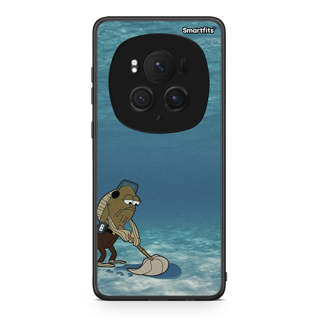 Honor Magic6 Pro Clean The Ocean Θήκη από τη Smartfits με σχέδιο στο πίσω μέρος και μαύρο περίβλημα | Smartphone case with colorful back and black bezels by Smartfits