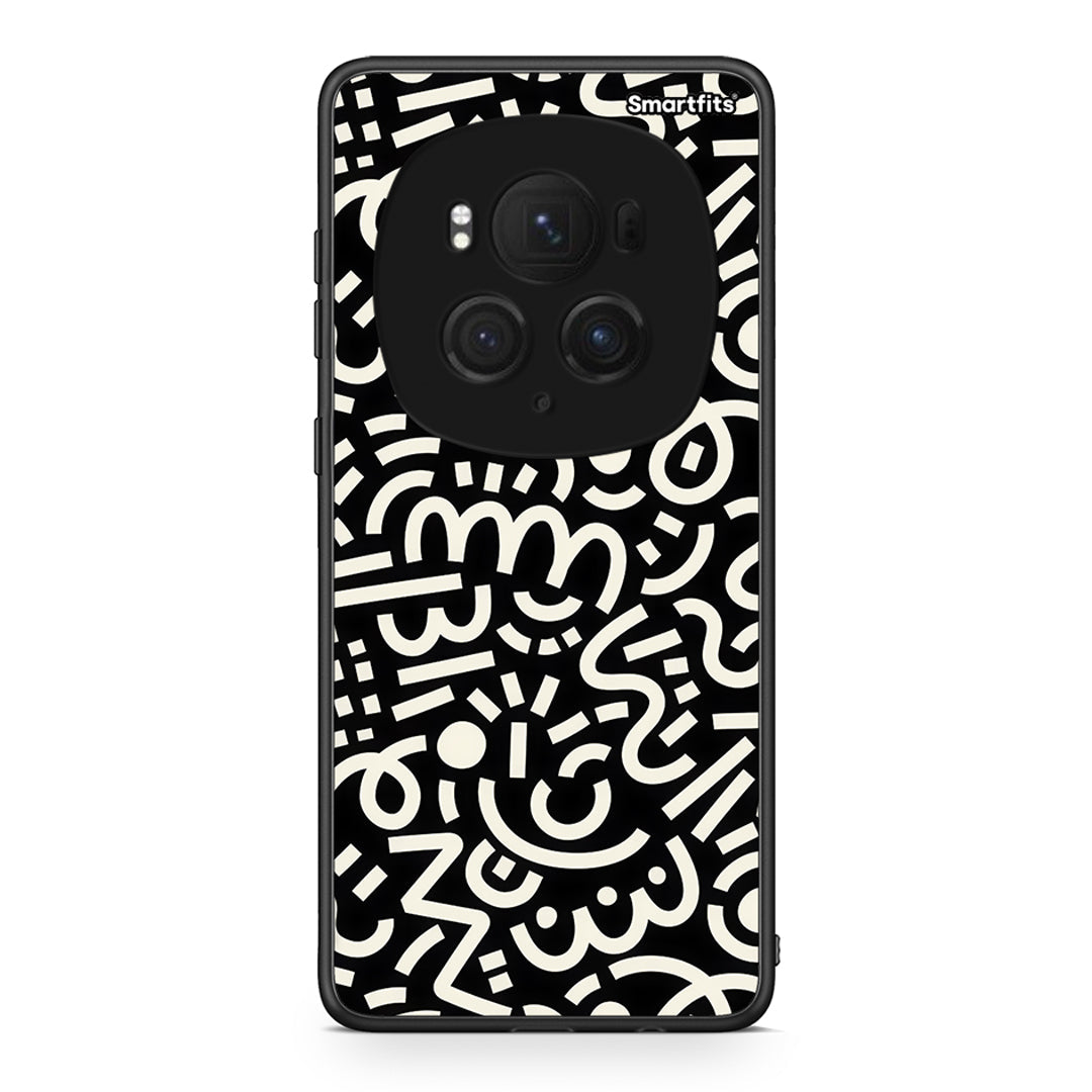 Honor Magic6 Pro Doodle Art Θήκη από τη Smartfits με σχέδιο στο πίσω μέρος και μαύρο περίβλημα | Smartphone case with colorful back and black bezels by Smartfits