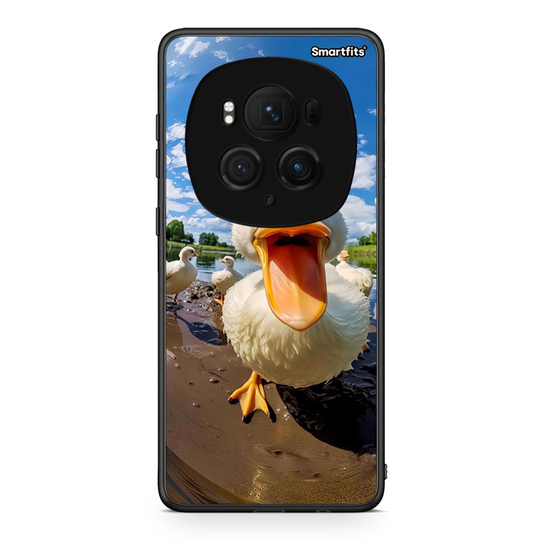 Honor Magic6 Pro Duck Face θήκη από τη Smartfits με σχέδιο στο πίσω μέρος και μαύρο περίβλημα | Smartphone case with colorful back and black bezels by Smartfits