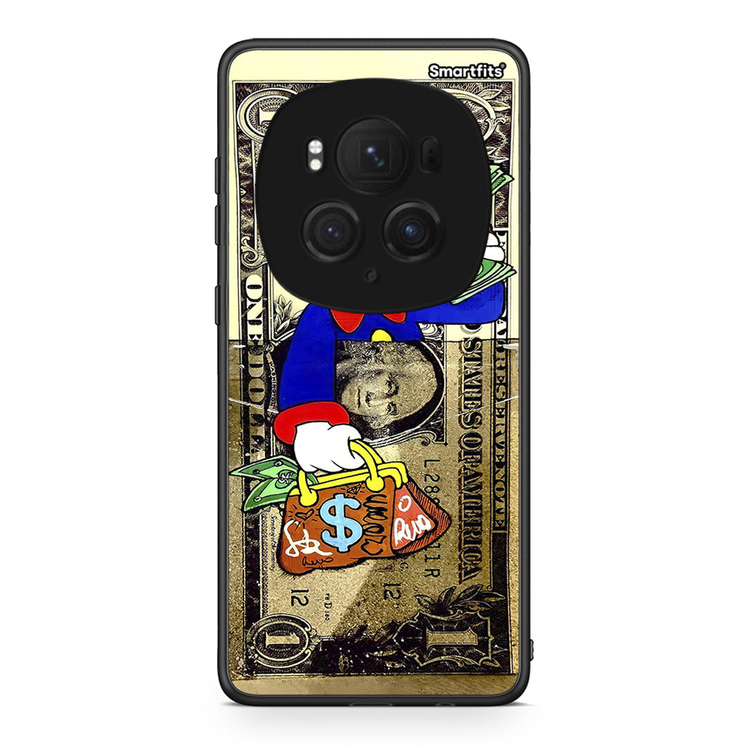Honor Magic6 Pro Duck Money Θήκη από τη Smartfits με σχέδιο στο πίσω μέρος και μαύρο περίβλημα | Smartphone case with colorful back and black bezels by Smartfits