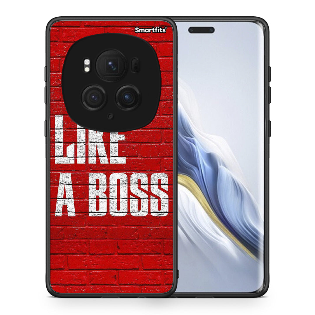 Θήκη Honor Magic6 Pro Like A Boss από τη Smartfits με σχέδιο στο πίσω μέρος και μαύρο περίβλημα | Honor Magic6 Pro Like A Boss case with colorful back and black bezels