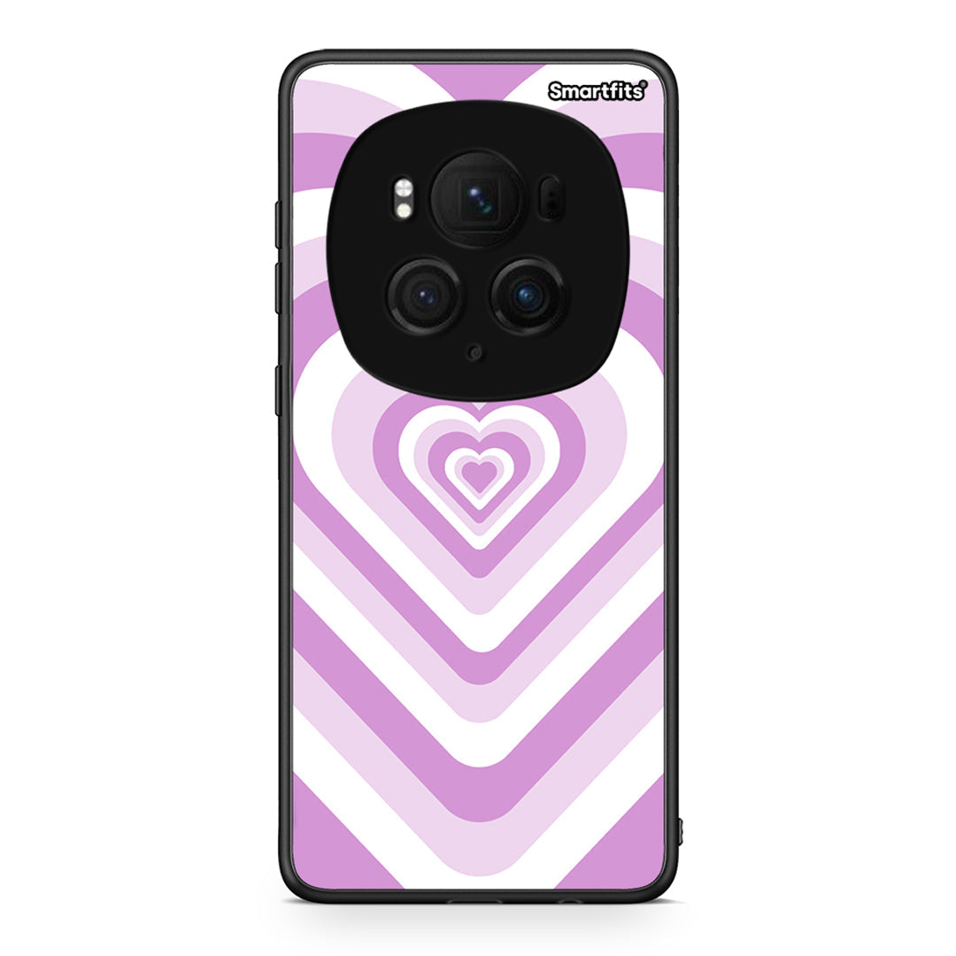 Honor Magic6 Pro Lilac Hearts θήκη από τη Smartfits με σχέδιο στο πίσω μέρος και μαύρο περίβλημα | Smartphone case with colorful back and black bezels by Smartfits