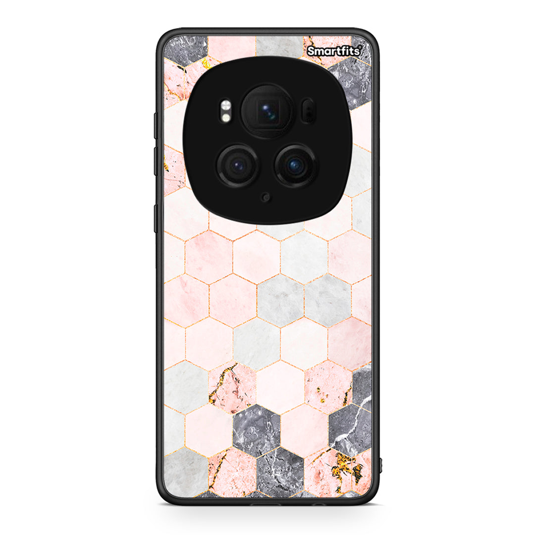 4 - Honor Magic6 Pro Hexagon Pink Marble case, cover, bumper
