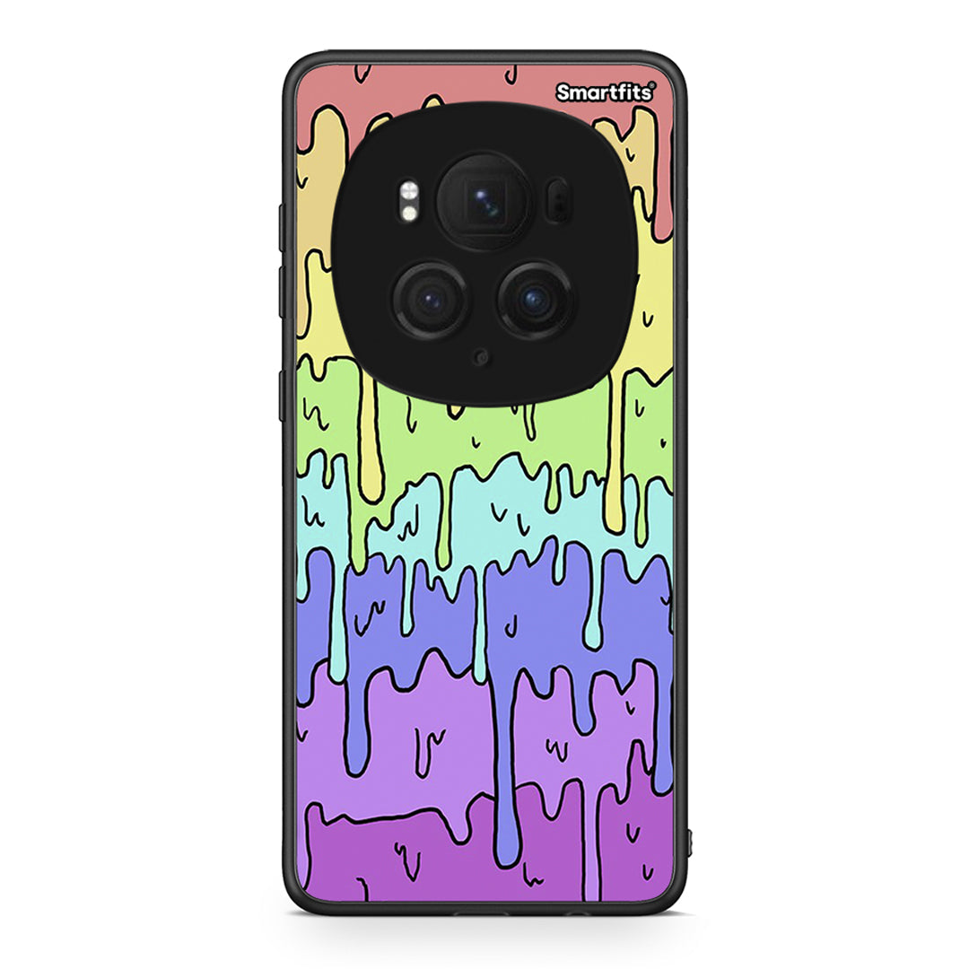 Honor Magic6 Pro Melting Rainbow θήκη από τη Smartfits με σχέδιο στο πίσω μέρος και μαύρο περίβλημα | Smartphone case with colorful back and black bezels by Smartfits
