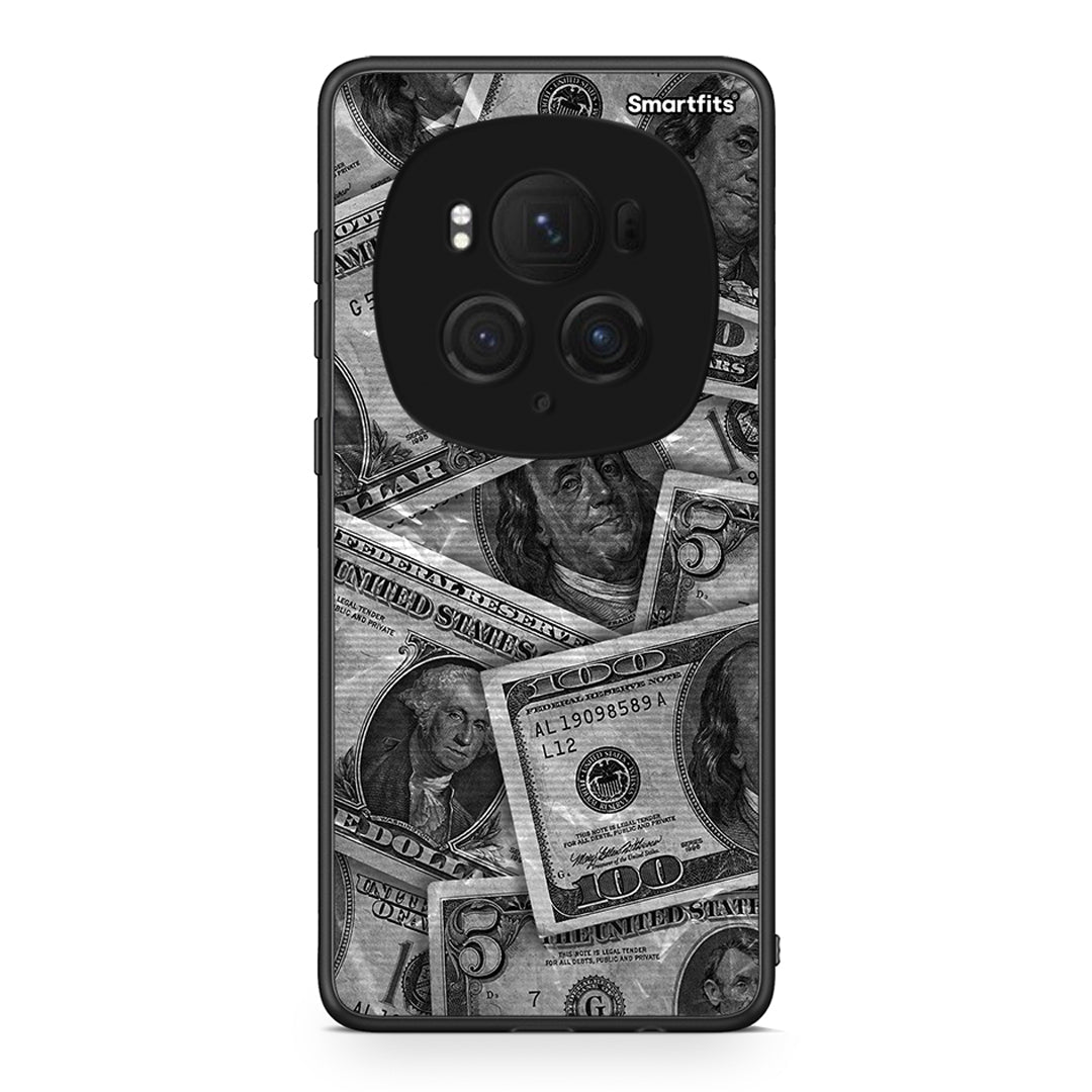 Honor Magic6 Pro Money Dollars θήκη από τη Smartfits με σχέδιο στο πίσω μέρος και μαύρο περίβλημα | Smartphone case with colorful back and black bezels by Smartfits