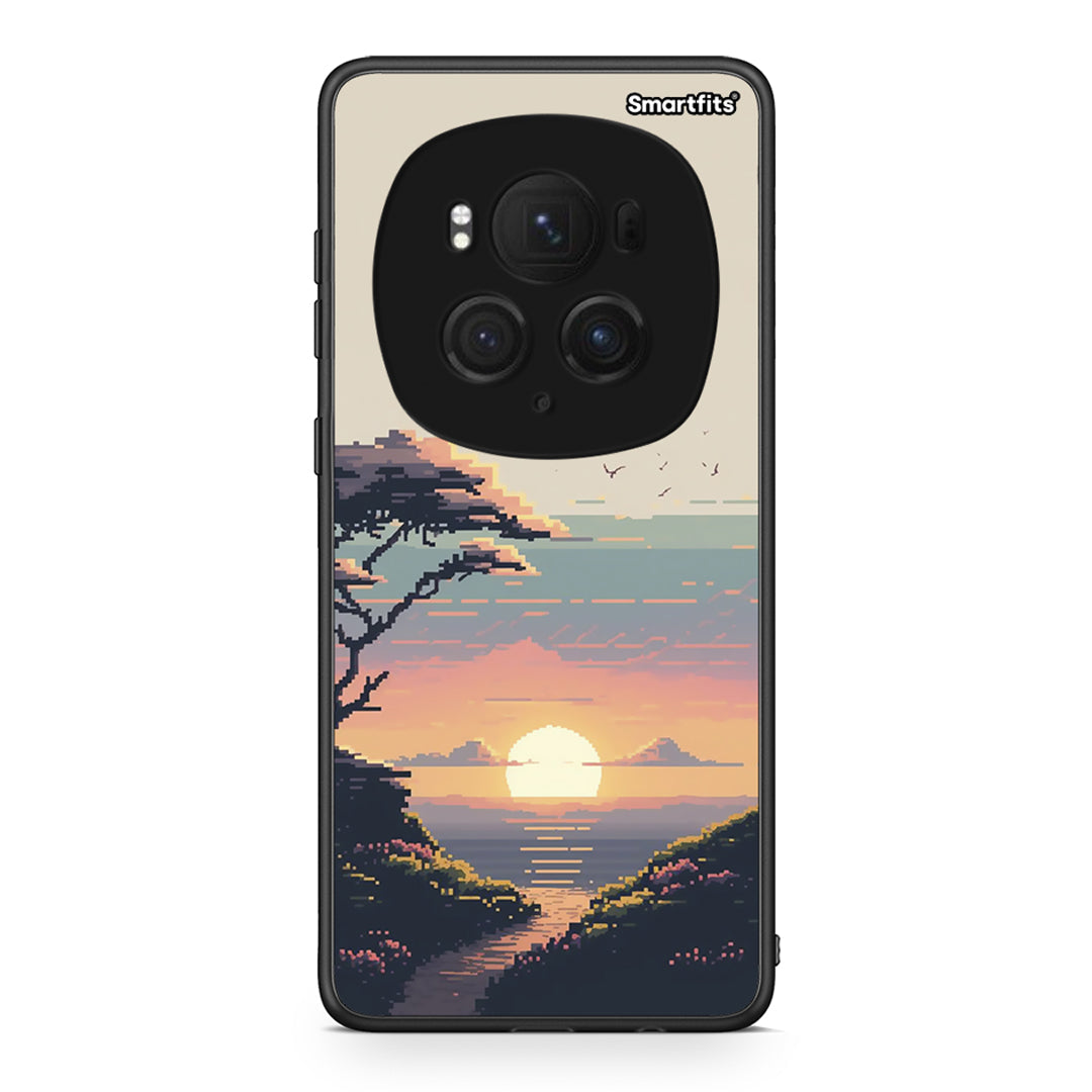 Honor Magic6 Pro Pixel Sunset Θήκη από τη Smartfits με σχέδιο στο πίσω μέρος και μαύρο περίβλημα | Smartphone case with colorful back and black bezels by Smartfits