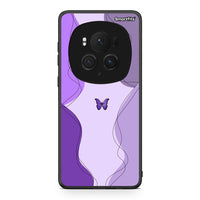 Thumbnail for Honor Magic6 Pro Purple Mariposa Θήκη Αγίου Βαλεντίνου από τη Smartfits με σχέδιο στο πίσω μέρος και μαύρο περίβλημα | Smartphone case with colorful back and black bezels by Smartfits
