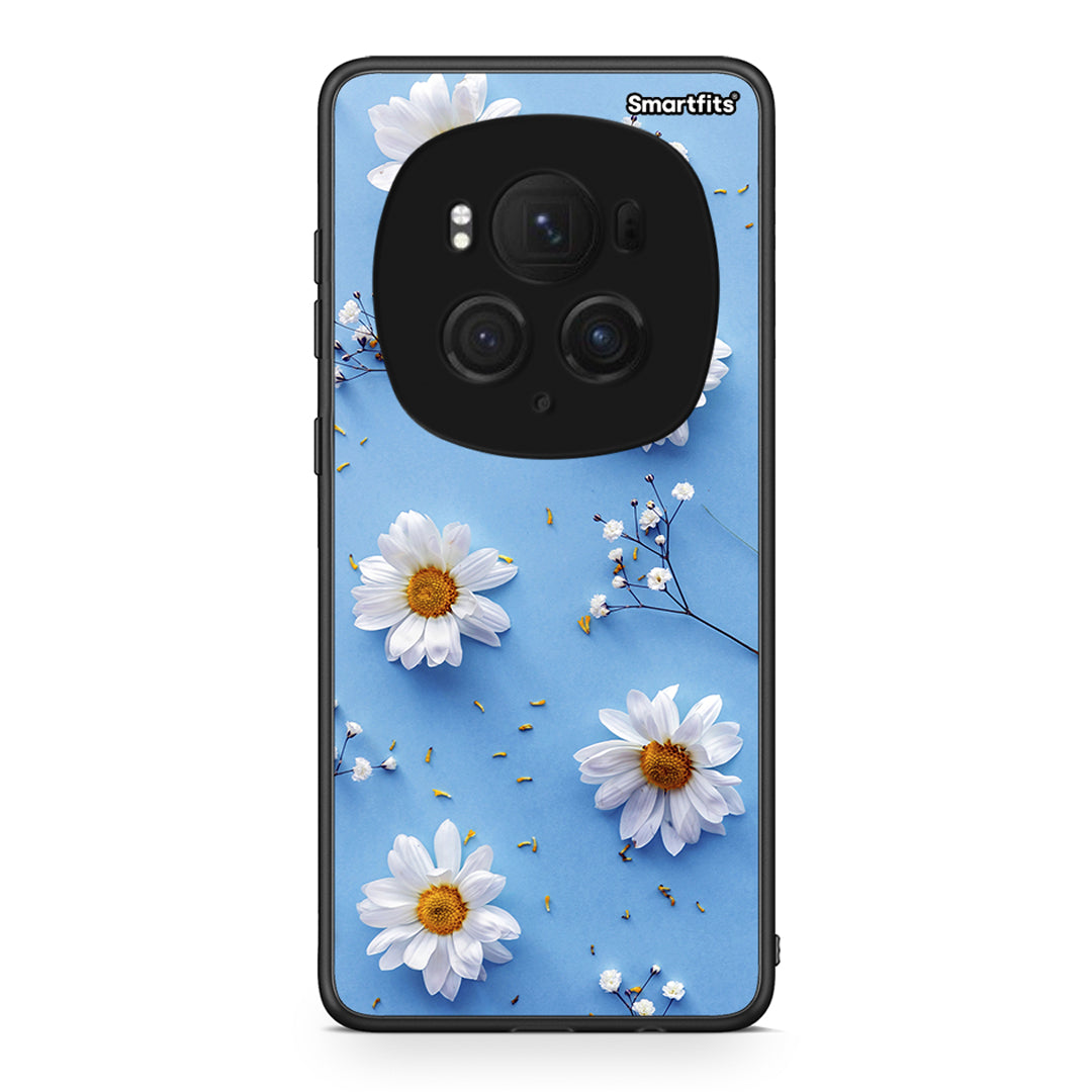 Honor Magic6 Pro Real Daisies θήκη από τη Smartfits με σχέδιο στο πίσω μέρος και μαύρο περίβλημα | Smartphone case with colorful back and black bezels by Smartfits