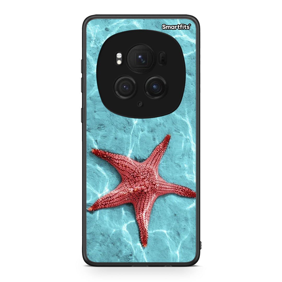 Honor Magic6 Pro Red Starfish Θήκη από τη Smartfits με σχέδιο στο πίσω μέρος και μαύρο περίβλημα | Smartphone case with colorful back and black bezels by Smartfits