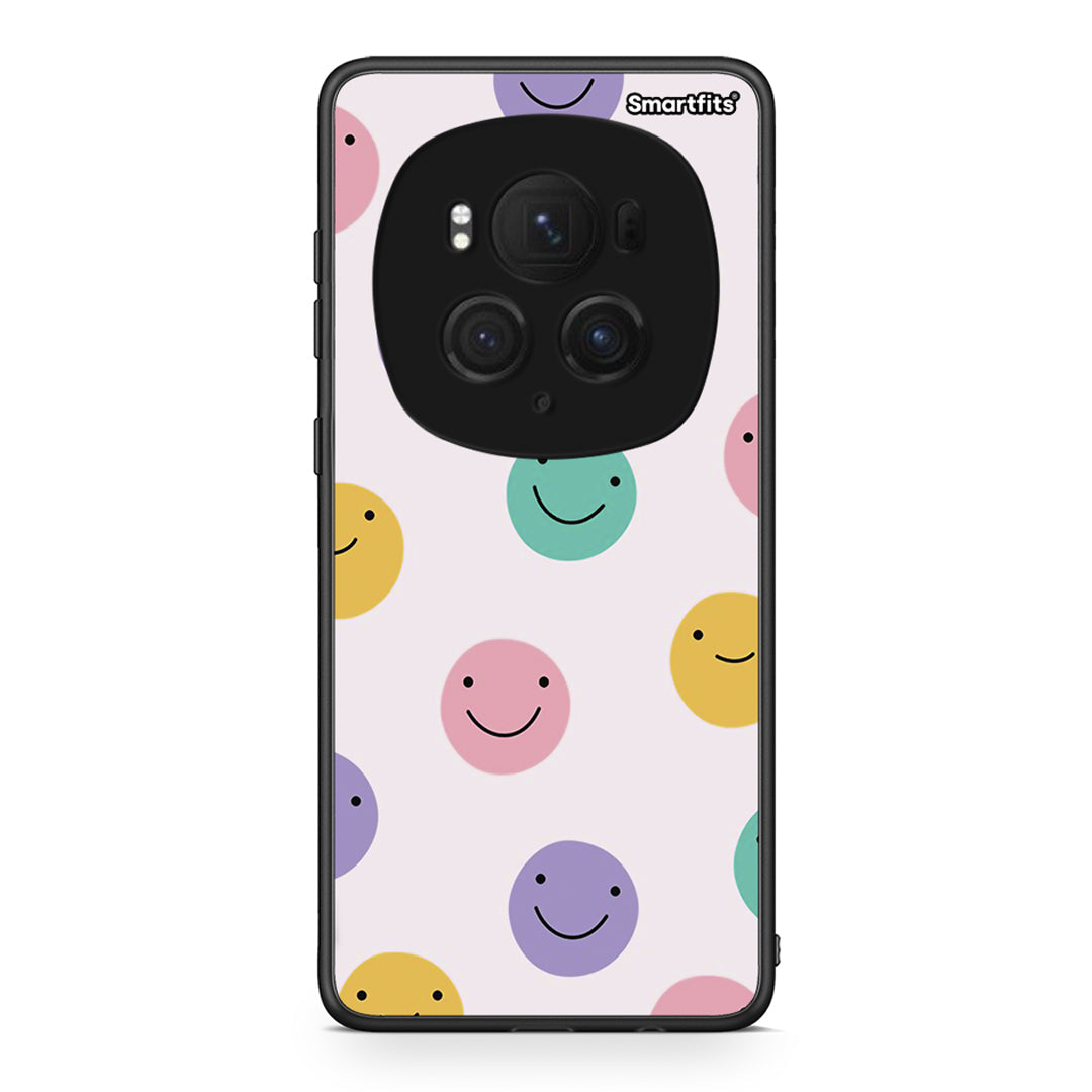 Honor Magic6 Pro Smiley Faces θήκη από τη Smartfits με σχέδιο στο πίσω μέρος και μαύρο περίβλημα | Smartphone case with colorful back and black bezels by Smartfits