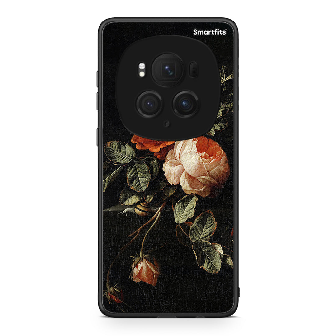 Honor Magic6 Pro Vintage Roses θήκη από τη Smartfits με σχέδιο στο πίσω μέρος και μαύρο περίβλημα | Smartphone case with colorful back and black bezels by Smartfits