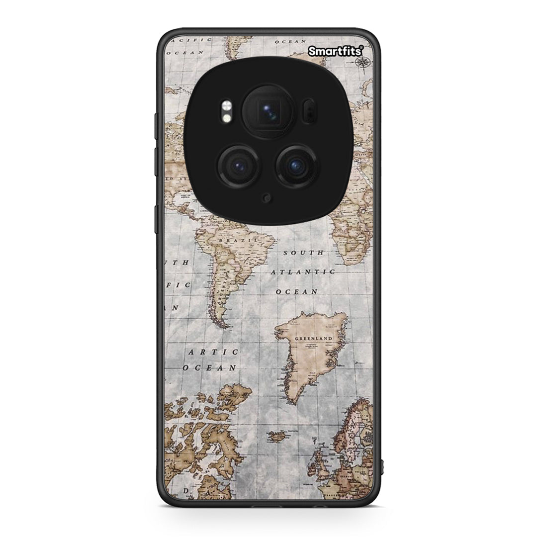 Honor Magic6 Pro World Map Θήκη από τη Smartfits με σχέδιο στο πίσω μέρος και μαύρο περίβλημα | Smartphone case with colorful back and black bezels by Smartfits