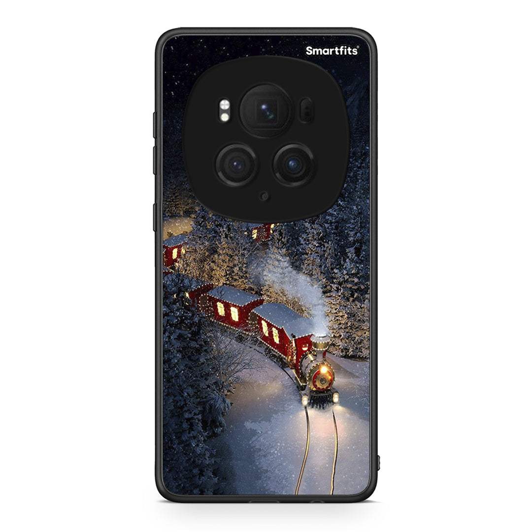 Honor Magic6 Pro Xmas Train θήκη από τη Smartfits με σχέδιο στο πίσω μέρος και μαύρο περίβλημα | Smartphone case with colorful back and black bezels by Smartfits