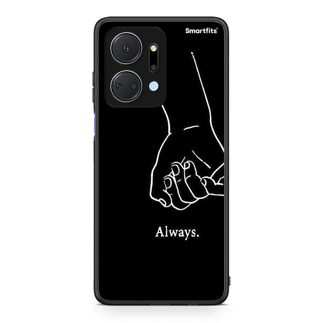 Honor X7a Always & Forever 1 Θήκη Αγίου Βαλεντίνου από τη Smartfits με σχέδιο στο πίσω μέρος και μαύρο περίβλημα | Smartphone case with colorful back and black bezels by Smartfits