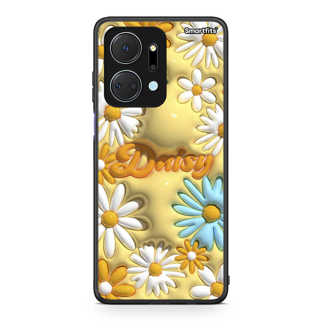 Honor X7a Bubble Daisies θήκη από τη Smartfits με σχέδιο στο πίσω μέρος και μαύρο περίβλημα | Smartphone case with colorful back and black bezels by Smartfits