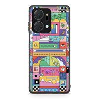Thumbnail for Honor X7a Bubbles Soap θήκη από τη Smartfits με σχέδιο στο πίσω μέρος και μαύρο περίβλημα | Smartphone case with colorful back and black bezels by Smartfits
