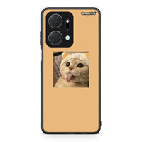 Thumbnail for Honor X7a Cat Tongue θήκη από τη Smartfits με σχέδιο στο πίσω μέρος και μαύρο περίβλημα | Smartphone case with colorful back and black bezels by Smartfits