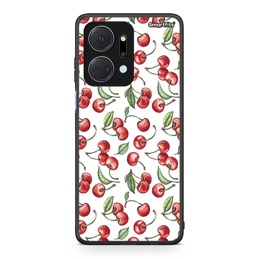 Honor X7a Cherry Summer θήκη από τη Smartfits με σχέδιο στο πίσω μέρος και μαύρο περίβλημα | Smartphone case with colorful back and black bezels by Smartfits