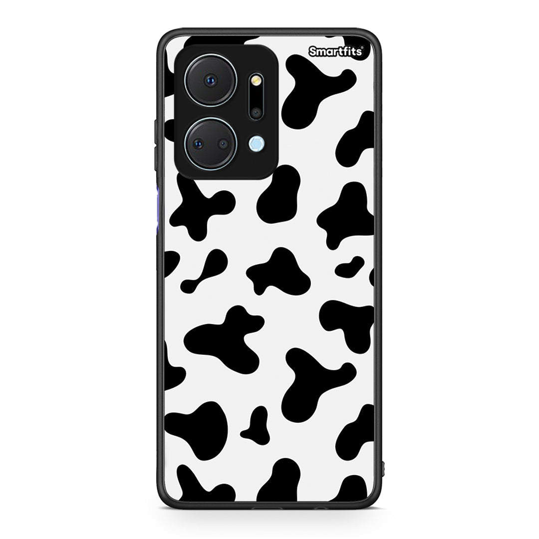 Honor X7a Cow Print θήκη από τη Smartfits με σχέδιο στο πίσω μέρος και μαύρο περίβλημα | Smartphone case with colorful back and black bezels by Smartfits
