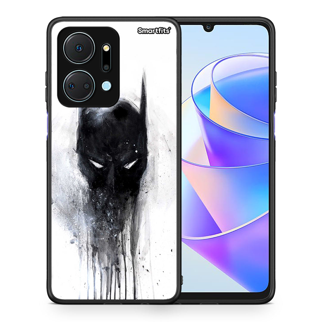 Θήκη Honor X7a Paint Bat Hero από τη Smartfits με σχέδιο στο πίσω μέρος και μαύρο περίβλημα | Honor X7a Paint Bat Hero case with colorful back and black bezels
