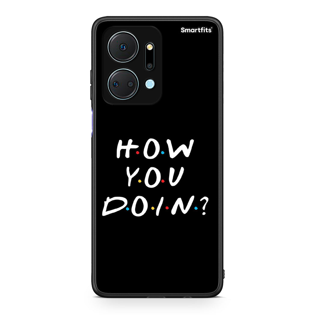 Honor X7a How You Doin θήκη από τη Smartfits με σχέδιο στο πίσω μέρος και μαύρο περίβλημα | Smartphone case with colorful back and black bezels by Smartfits