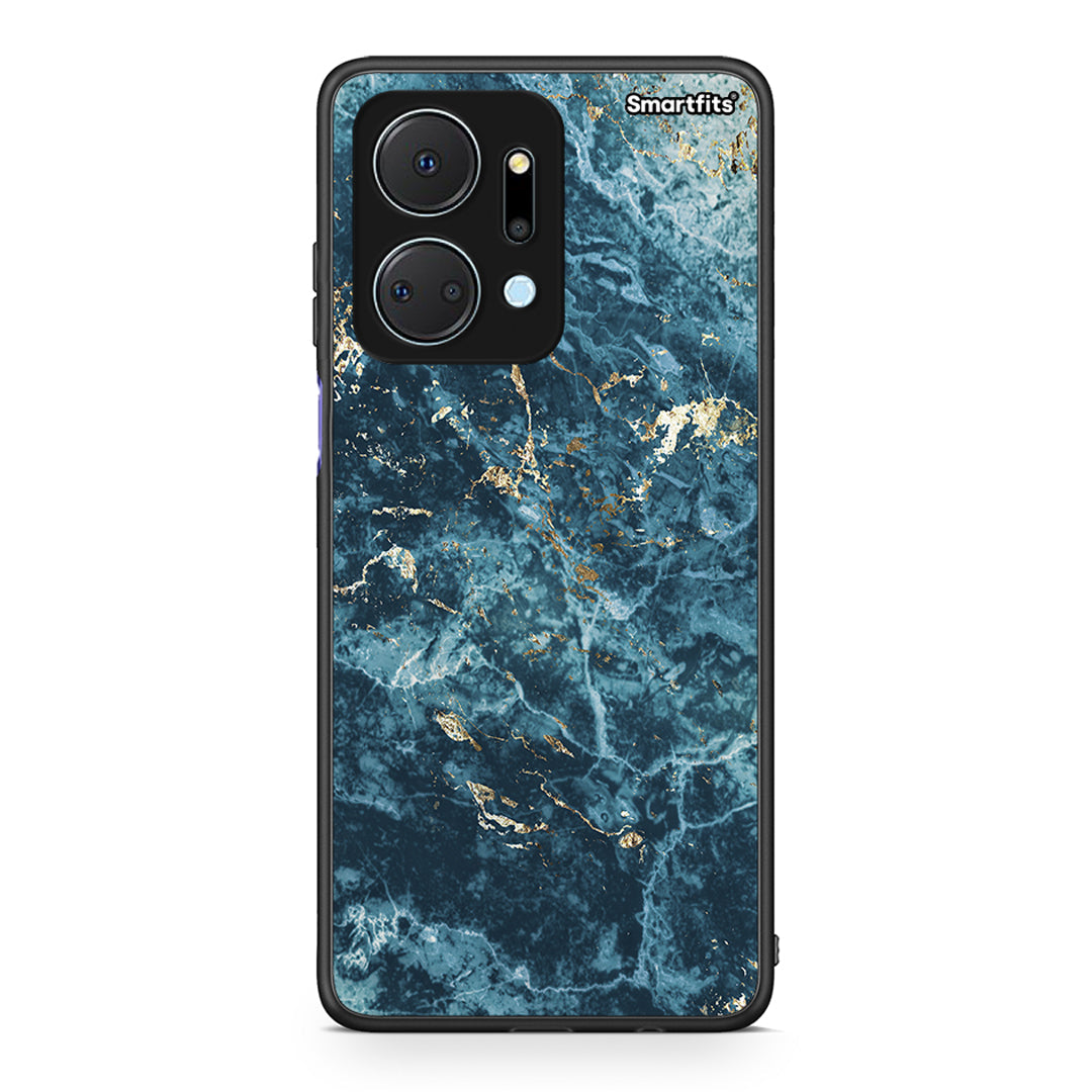 Honor X7a Marble Blue θήκη από τη Smartfits με σχέδιο στο πίσω μέρος και μαύρο περίβλημα | Smartphone case with colorful back and black bezels by Smartfits