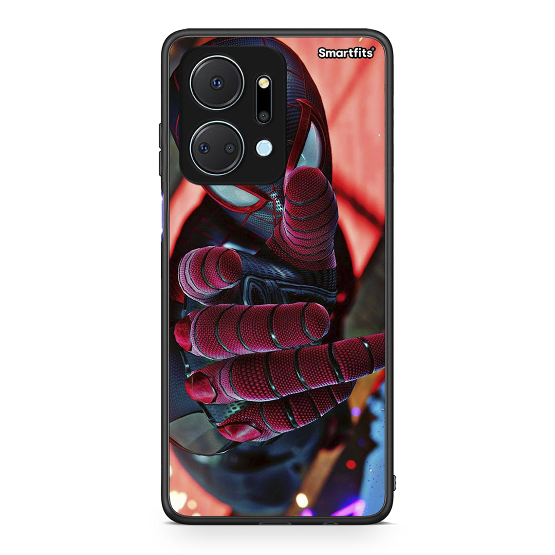 Honor X7a Spider Hand Θήκη από τη Smartfits με σχέδιο στο πίσω μέρος και μαύρο περίβλημα | Smartphone case with colorful back and black bezels by Smartfits