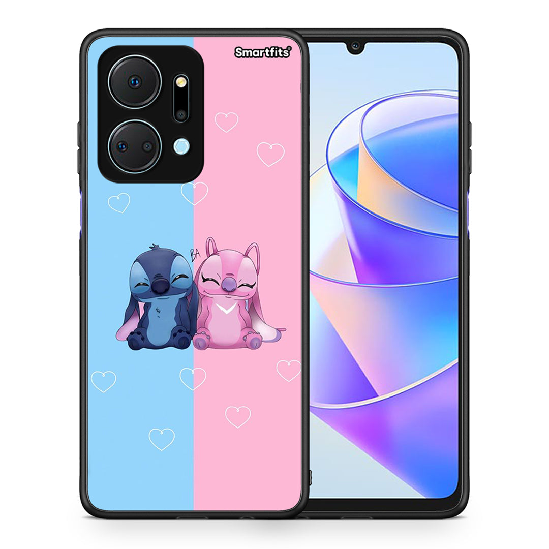 Θήκη Honor X7a Stitch And Angel από τη Smartfits με σχέδιο στο πίσω μέρος και μαύρο περίβλημα | Honor X7a Stitch And Angel case with colorful back and black bezels