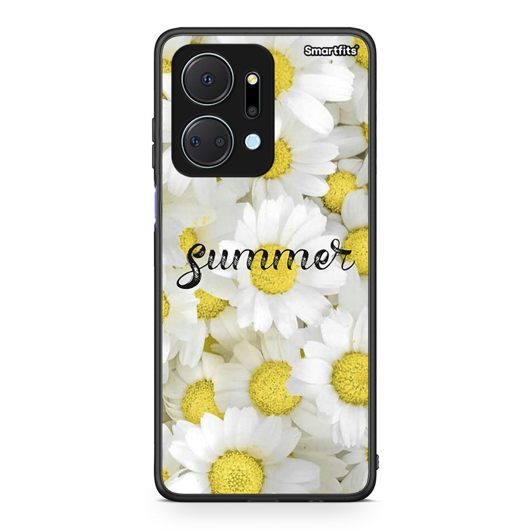 Honor X7a Summer Daisies Θήκη από τη Smartfits με σχέδιο στο πίσω μέρος και μαύρο περίβλημα | Smartphone case with colorful back and black bezels by Smartfits