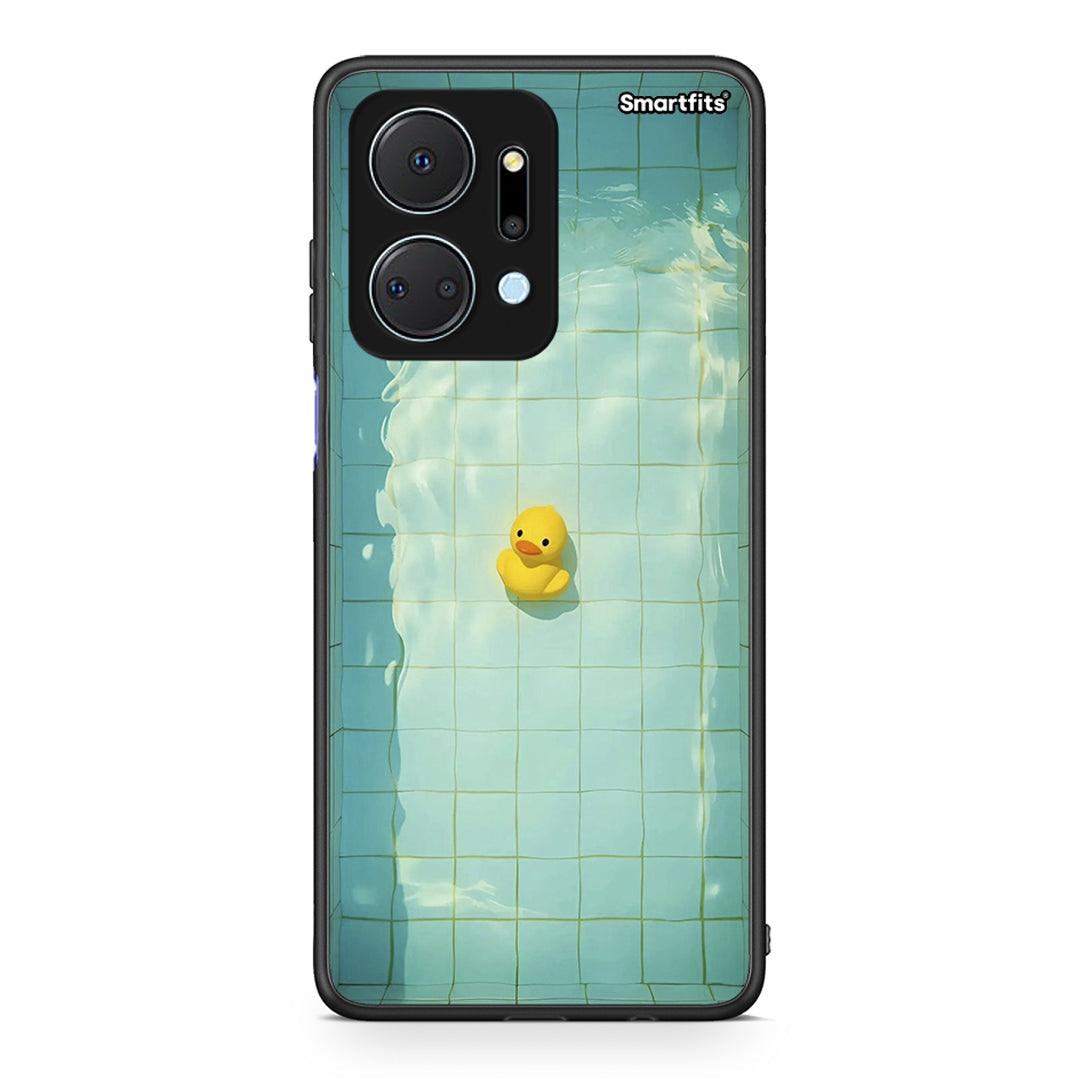 Honor X7a Yellow Duck θήκη από τη Smartfits με σχέδιο στο πίσω μέρος και μαύρο περίβλημα | Smartphone case with colorful back and black bezels by Smartfits