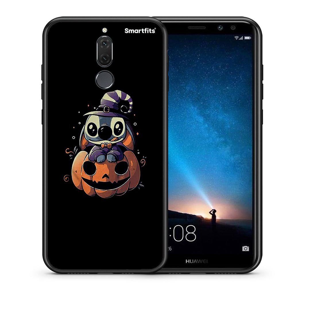 Θήκη Huawei Mate 10 Lite Halloween Stitch από τη Smartfits με σχέδιο στο πίσω μέρος και μαύρο περίβλημα | Huawei Mate 10 Lite Halloween Stitch case with colorful back and black bezels