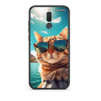 Thumbnail for huawei mate 10 lite Summer Cat θήκη από τη Smartfits με σχέδιο στο πίσω μέρος και μαύρο περίβλημα | Smartphone case with colorful back and black bezels by Smartfits