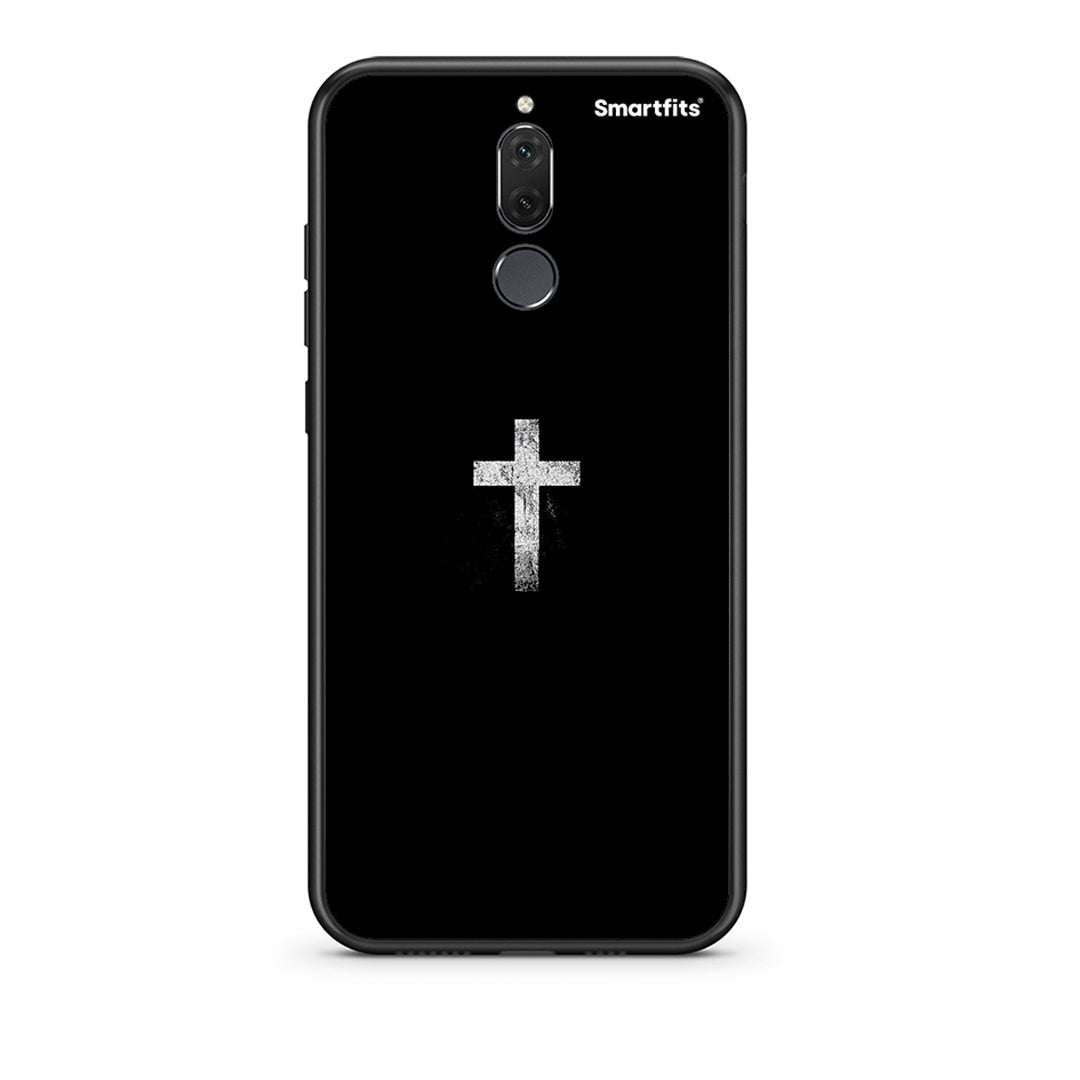 huawei mate 10 lite White Cross θήκη από τη Smartfits με σχέδιο στο πίσω μέρος και μαύρο περίβλημα | Smartphone case with colorful back and black bezels by Smartfits