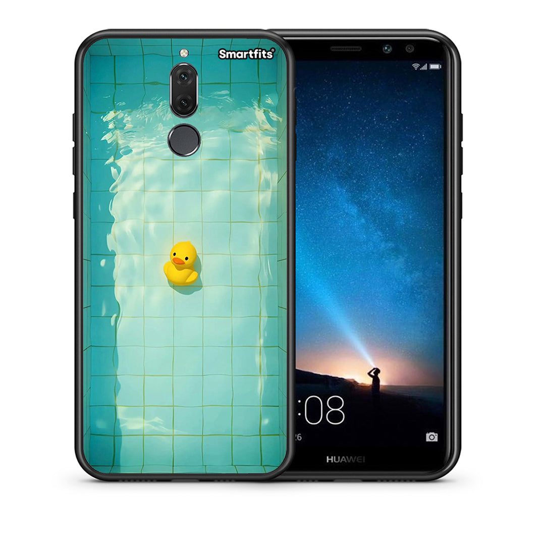 Θήκη Huawei Mate 10 Lite Yellow Duck από τη Smartfits με σχέδιο στο πίσω μέρος και μαύρο περίβλημα | Huawei Mate 10 Lite Yellow Duck case with colorful back and black bezels