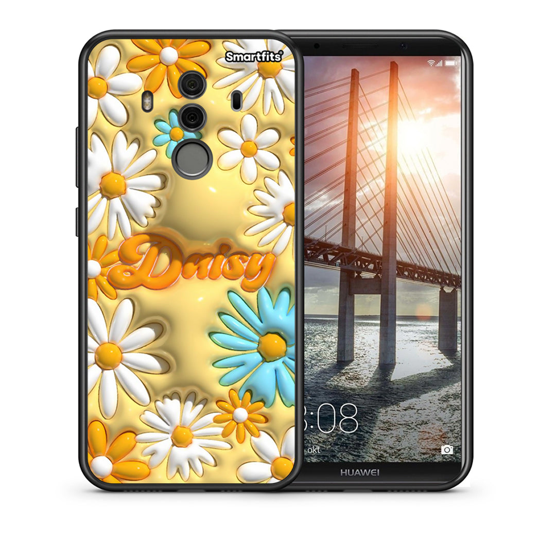 Θήκη Huawei Mate 10 Pro Bubble Daisies από τη Smartfits με σχέδιο στο πίσω μέρος και μαύρο περίβλημα | Huawei Mate 10 Pro Bubble Daisies case with colorful back and black bezels