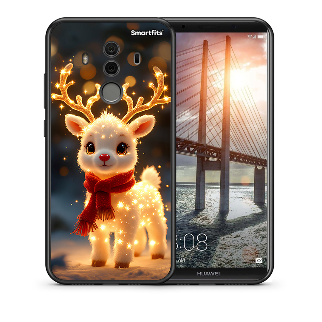 Θήκη Huawei Mate 10 Pro Christmas Cutie από τη Smartfits με σχέδιο στο πίσω μέρος και μαύρο περίβλημα | Huawei Mate 10 Pro Christmas Cutie case with colorful back and black bezels