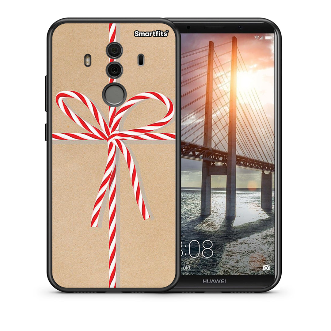 Θήκη Huawei Mate 10 Pro Christmas Gift από τη Smartfits με σχέδιο στο πίσω μέρος και μαύρο περίβλημα | Huawei Mate 10 Pro Christmas Gift case with colorful back and black bezels